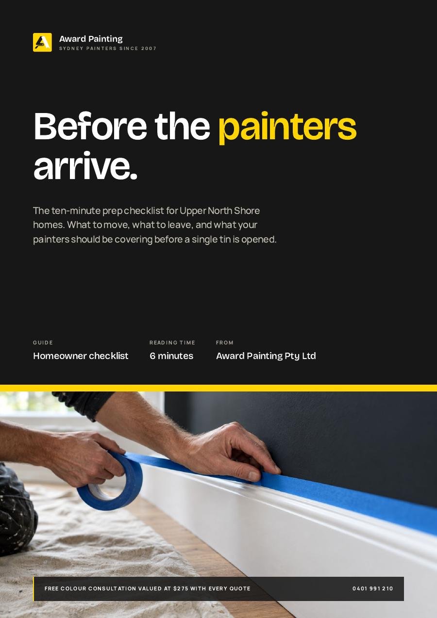 Cover of the guide Before the Painters Arrive
