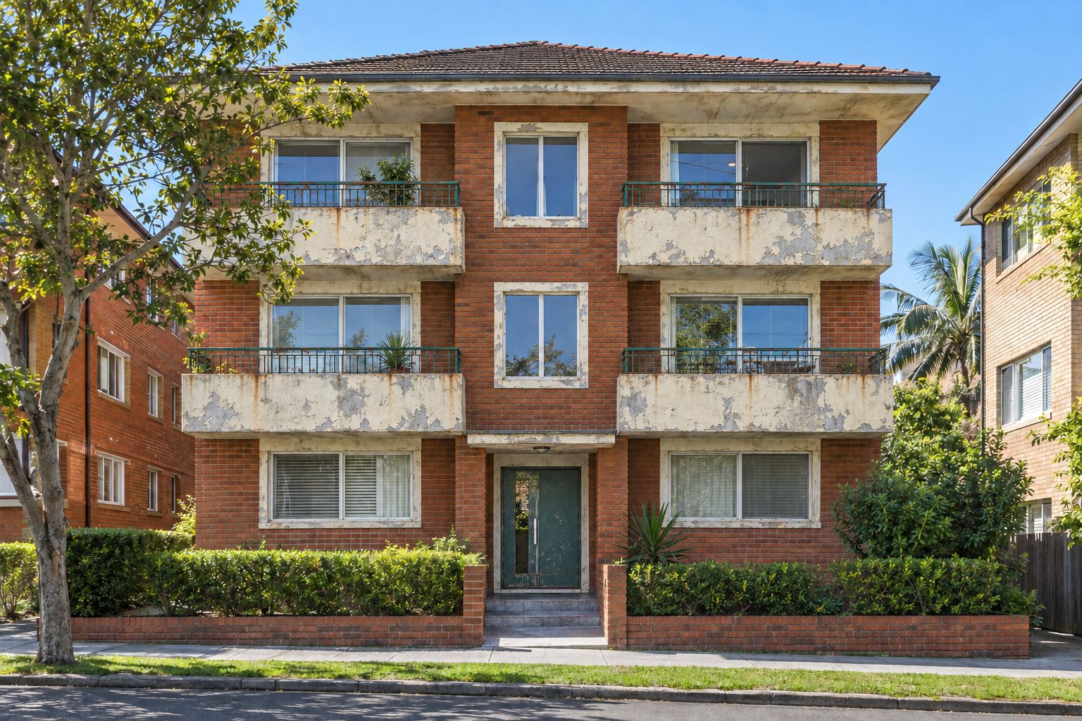 Apartment building exterior repaint